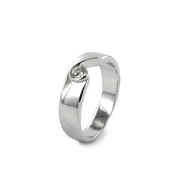 anillo plata circonita